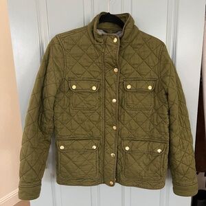J Crew | Quilted Downtown FIeld Jacket Green | Womens | Size M